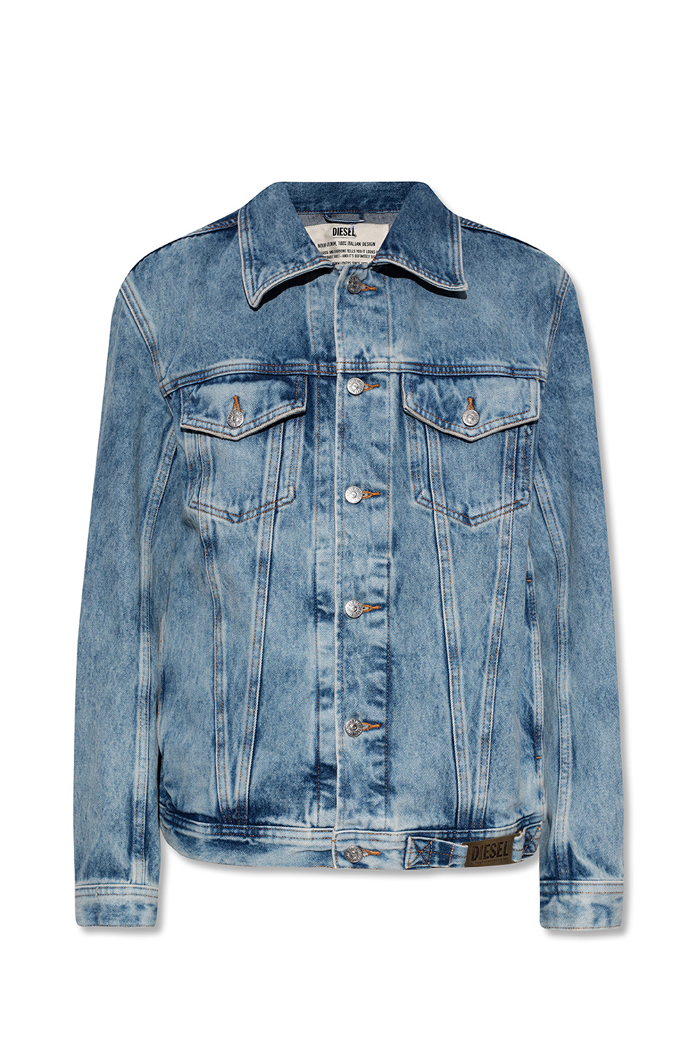 Denim jacket com with logo Diesel Proenza Schouler tie dye